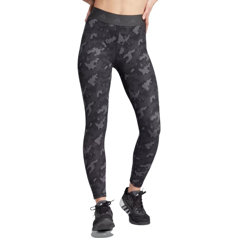 Adidas Women's Techfit Camo 7/8 Leggings Grey Six/Carbon IJ6872