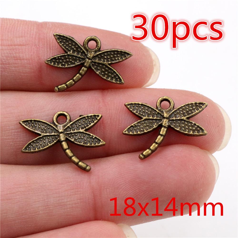 New Fashion Antique Silver Plated Bronze Plated Dragonfly Butterfly Handmade Charms Pendant:DIY for bracelet necklace