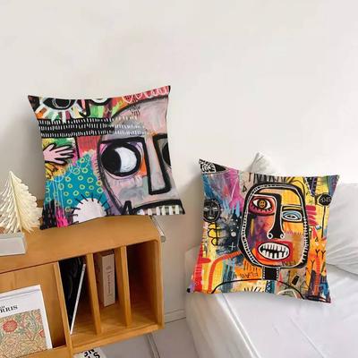 Abstract Graffiti Colors Of Characters Pillow Case Sofa Cushion Cover Room Home Decoration