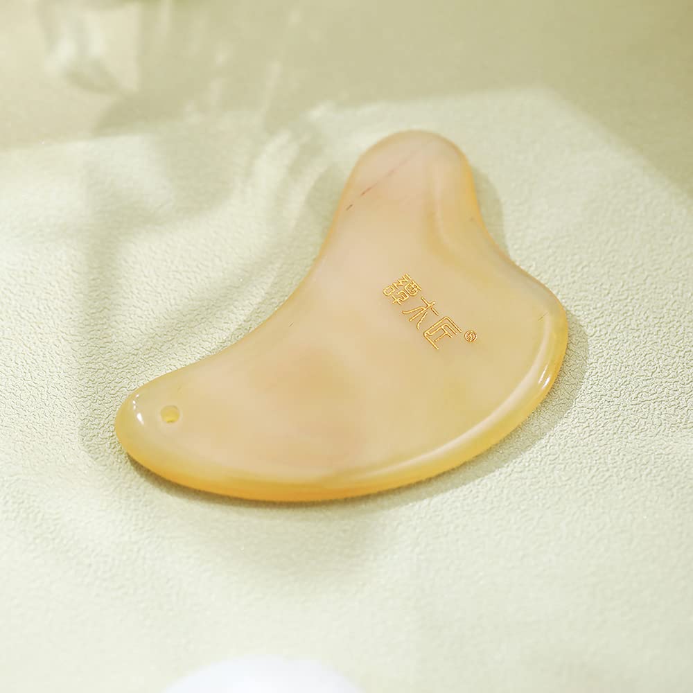 TAN MUJIANG Goat Horn Massage Moon Rabbit Design Board,