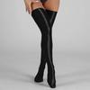 Super Glossy Smooth Thigh High Stockings For Garter Belt Women Sexy Oil Shiny Silky Touch Stockings Hot Pole Dance Clubwear