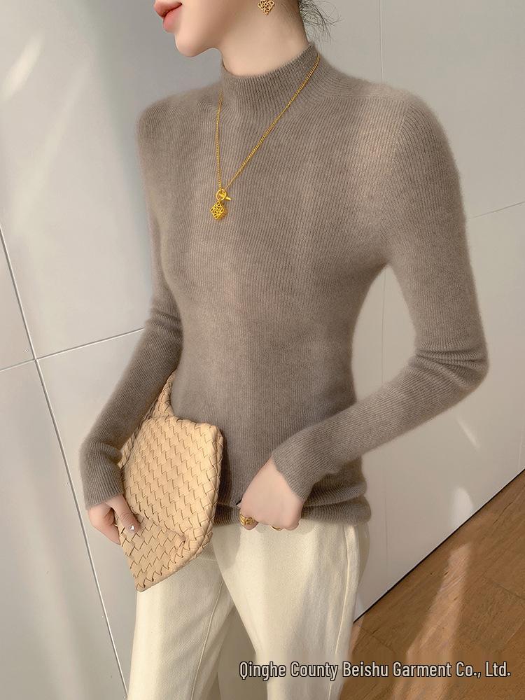 Women's 2024 Slim-Fit Striped Cashmere Sweater - Seamless, Soft & Comfortable Knit Base Layer