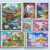 Full Embroidery Eco-cotton Thread 11CT Printed Scenery Cross Stitch Kit Art
