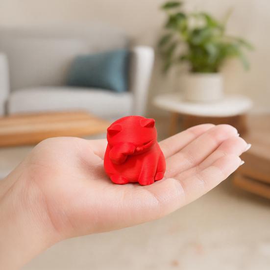 Cat Ornament, 3D Printed Decompression Decoration, Matte Texture Cat Face Covering Figure for Desktop Decor