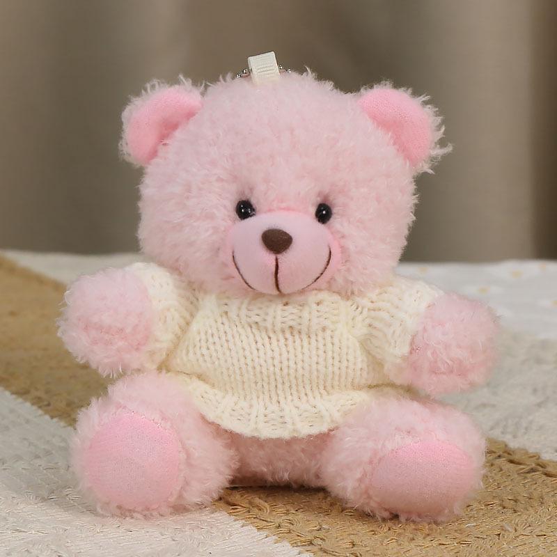 Charming Teddy Bear Keychain Plush Doll - Dressed Up Couple Backpack Ornament Gift