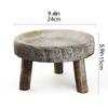 1pcs Wooden Stand For Indoor Plant Round High Stool Modern For Living Room Decorative Mini Wooden Side Table Bonsai Holder