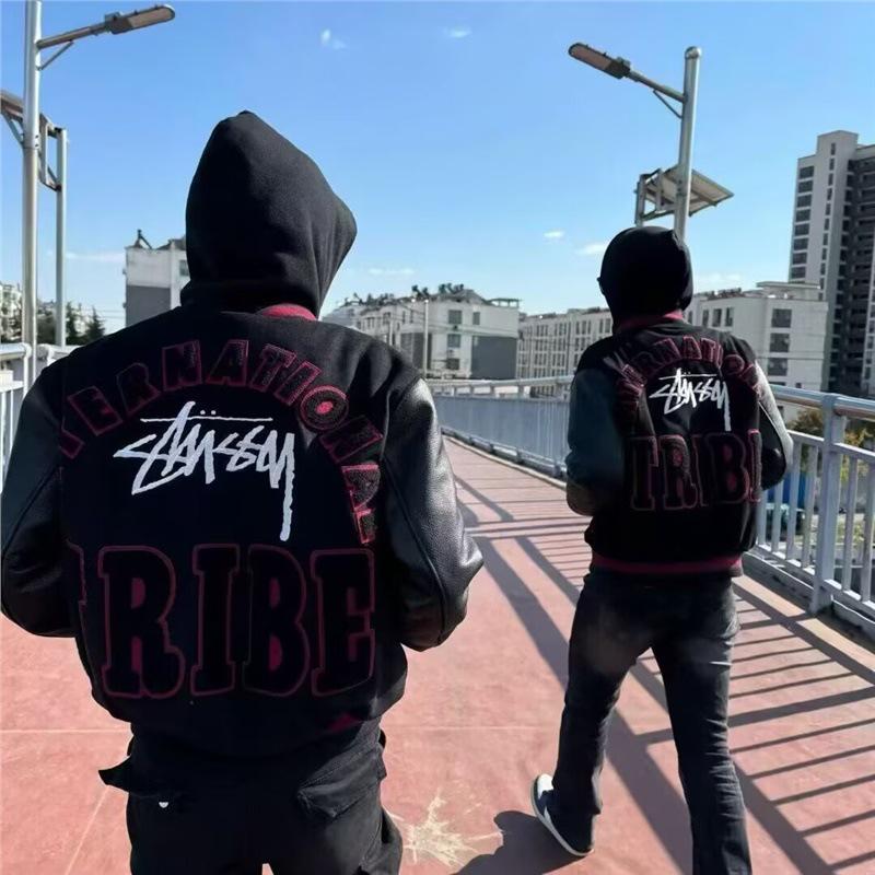 Men s Embroidered Letter Baseball Jacket - Trendy High Street Style for Spring & Autumn XXL