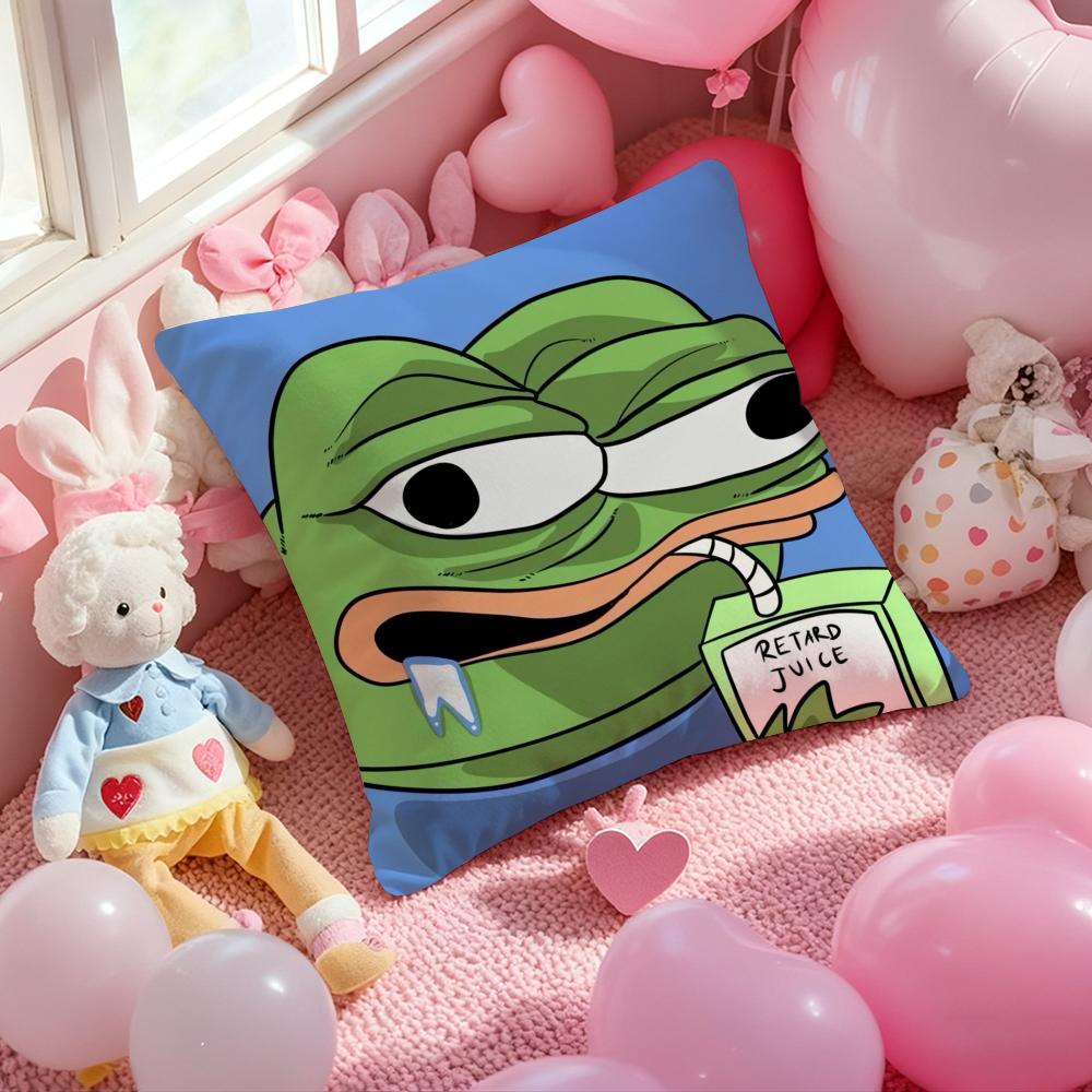 Sad Frog Pepe Cushion Cover Pattern Printed Pillowcase for Living Room Sofa Cushion Cover & Bedroom Decor
