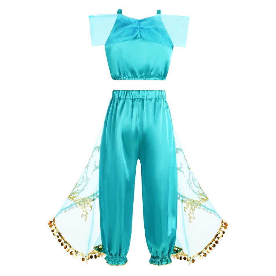 Princess Jasmine Two-Piece Costume Set with Magic Lamp for Girls