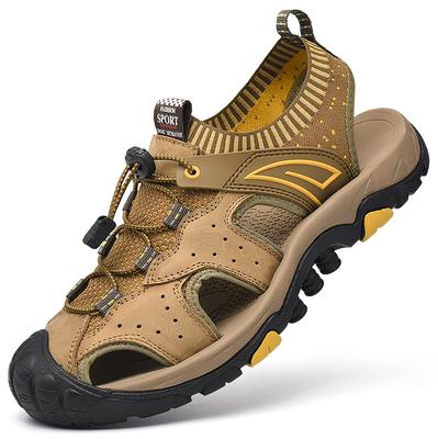 Summer Beach Climbing Men Fashion Hiking Breathable Trekking Water Walking Outdoor Sport Casual Shoes Genuine Leather Non-slip