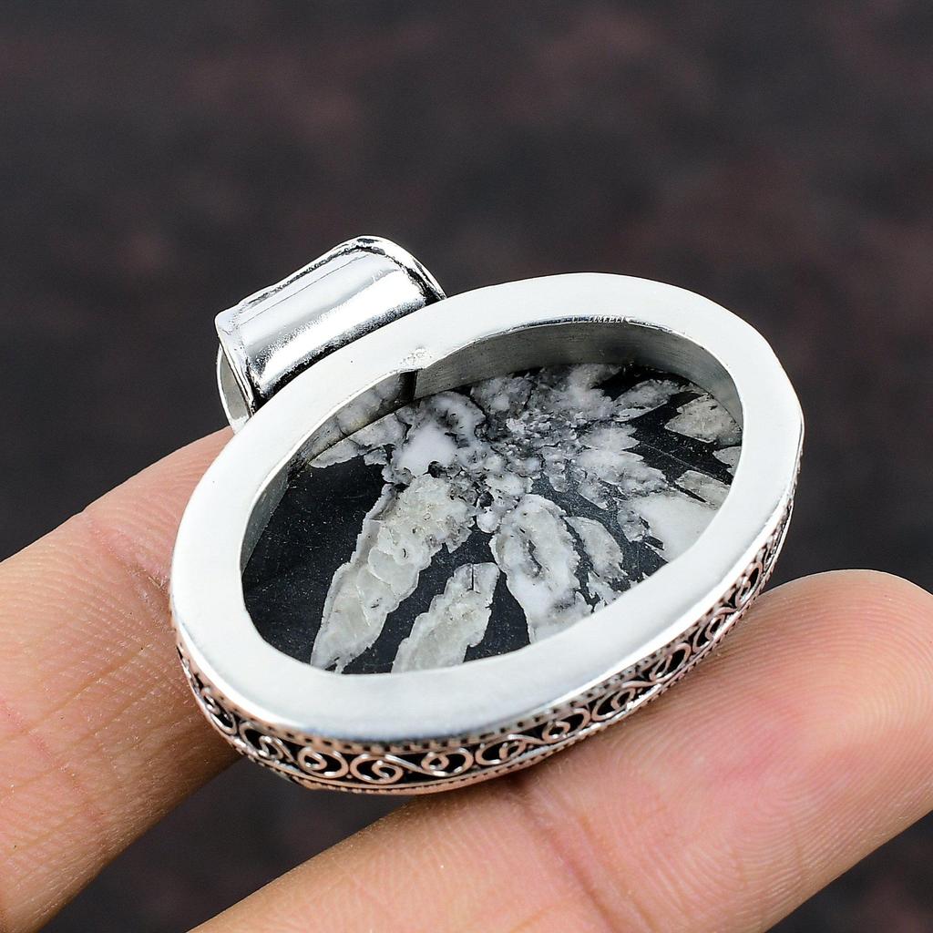Chrysanthemum Pendant Real Gemstone Pendant Handmade Pendant 925 Sterling Silver Pendant Chrysanthemum Jewelry Vintage Pendant Gift For Wife