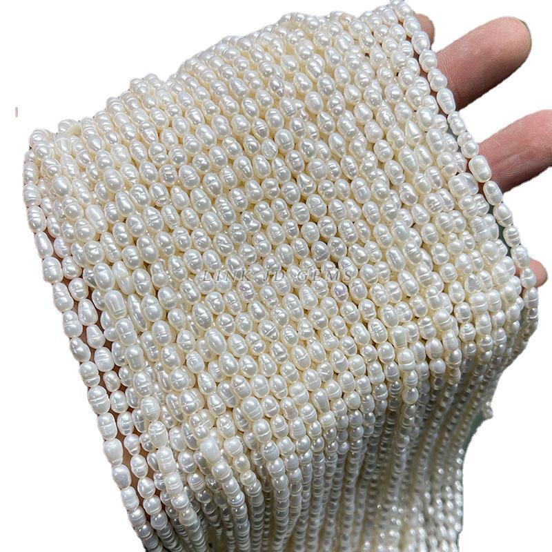 4-5mm Natural Irregular Freshwater Pearl Beads for Handmade Necklaces and Jewelry DIY