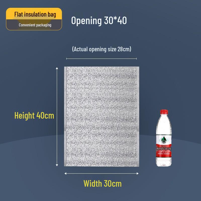 Selbstklebender Verschluss Aluminiumfolie Isolierte Tasche zur Kaltlagerung: Ideal für Kuchen, BBQ, Meeresfrüchte und zum Mitnehmen.