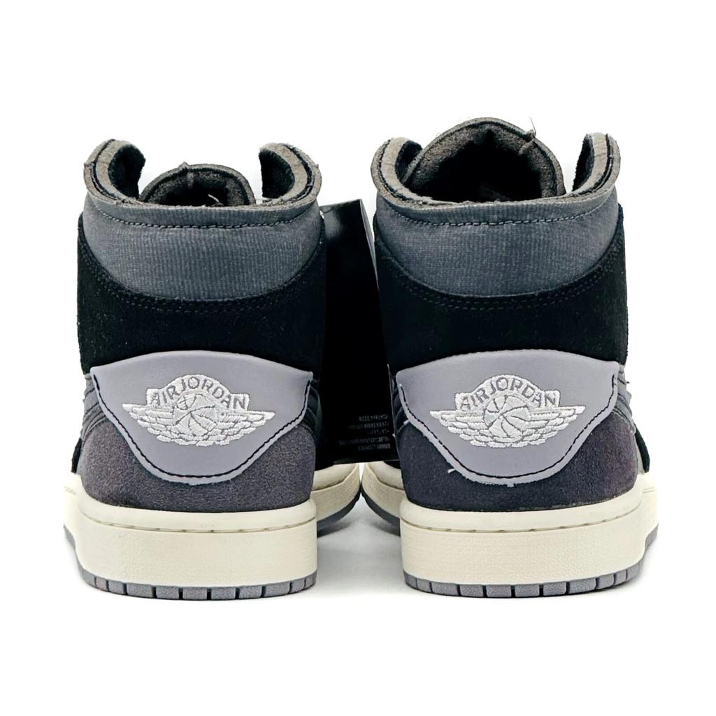 DM9652-001 Nike Air Jordan 1 Mid Craft Inside Out Black Dark Chacoal Grey Sail