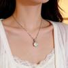 Four Claw Inlaid Zircon Simple Light Luxury Titanium Steel Clavicle Necklace