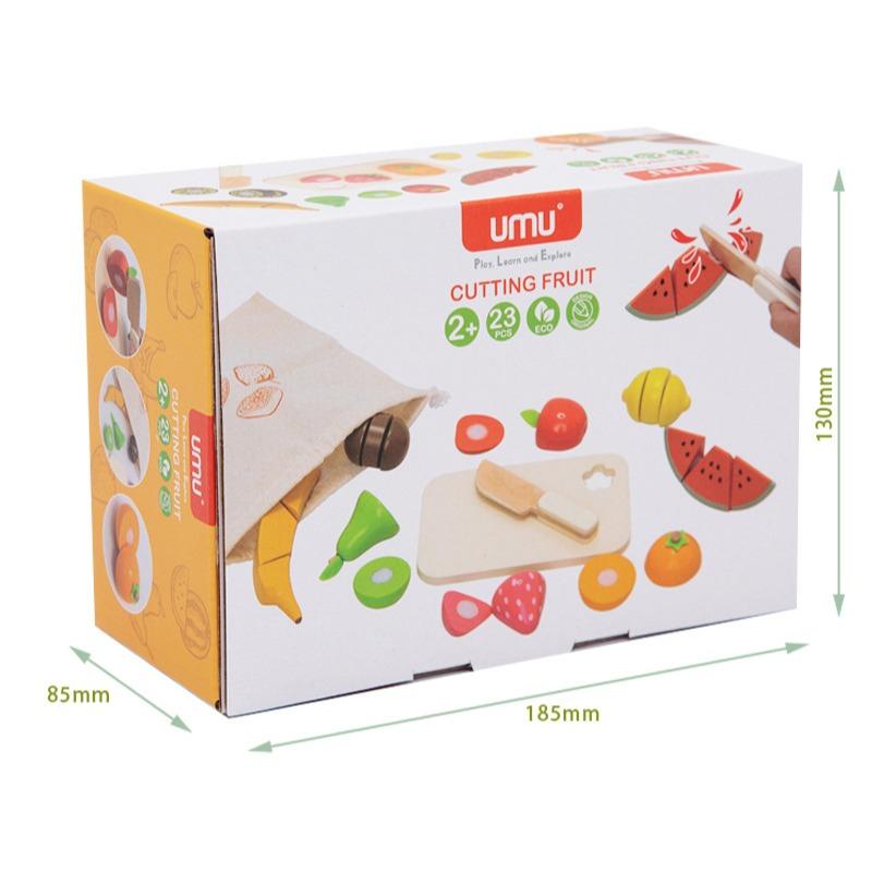 Wooden Simulation Kitchen Pretend Toy Classic Game Montessori Educational Toy for Children Kids Gift Cutting Fruit Vegetable