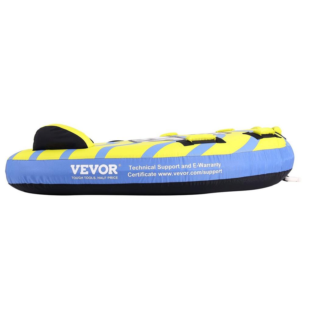 Towable Tube for Boating, 1-3 Riders Inflatable Towable Tube with Bumper Fins, 510 Lbs Water Sport Towable Tubes for Boats To Pull, Full Nylon Cover,