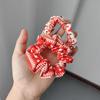 2024 Fashion Satin Christmas Scrunchie: High Elastic Hair Tie for Women