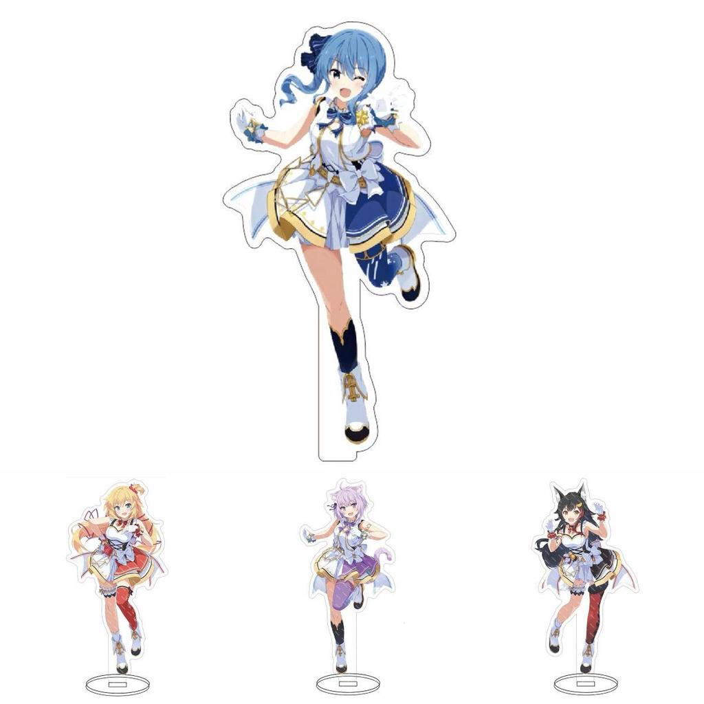 Hololive Vtuber Acrylic Stand Adorable Desktop Decor Featuring Fubuki Okayu Ayame Subaru Matsuri