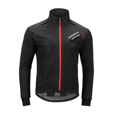 ROCKBROS Winter Cycling Cold Weather Cycling Long for and Running Men's Jacket, Windbreaker, Jersey, Sleeve, Windproof, Fleece-Lined, Cycling,
