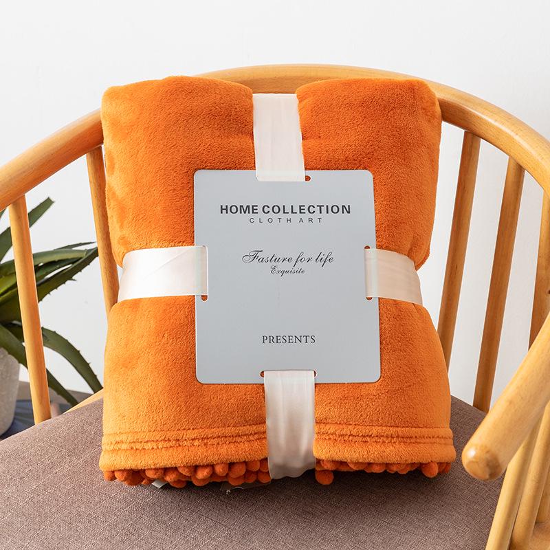 Solid Color Flannel Blanket - Cozy Air Conditioning or Office Nap Blanket