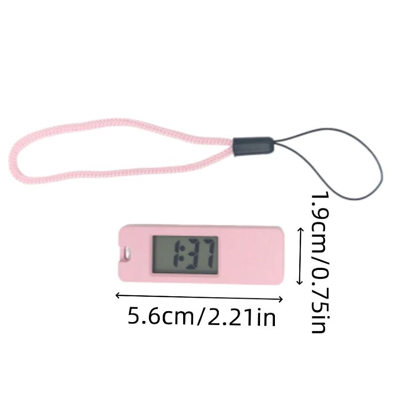 Luminous LED Keychain Pocket Watch Silent LCD Digital Display  Portable Mini Student Study Clock Keys Pendant Electronic Watch