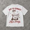 T-shirt 'Off To Commit Mom Foolery', T-shirt Graphique Drôle 'Mama Goose Scooter', Cadeau Annonce Première Fête des Mères Grossesse