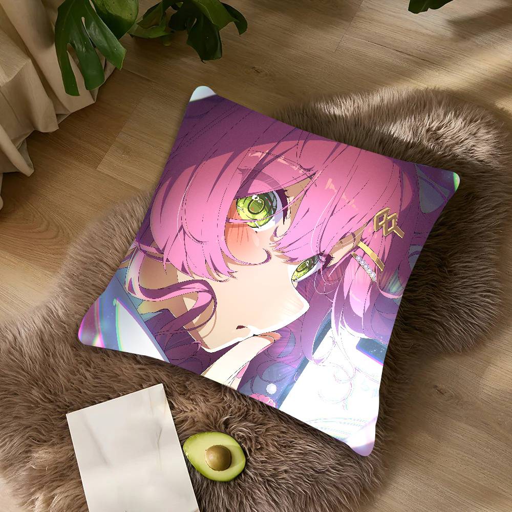 Cute Hot Girl Kawaii Sakura Miko Cushion Cover Decor Home Throw Pillow Covers For Couch Camping Pillow Cover Decorations