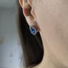 Silver Earrings with Nano Sapphire (2189145)