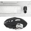 Wireless Bluetooth Mouse, 2.4GHz Rechargeable Silent Mouse with Optical Sensor, Adjustable DPI, Ergonomic Dual-Mode PC Mouse with Breathing Light