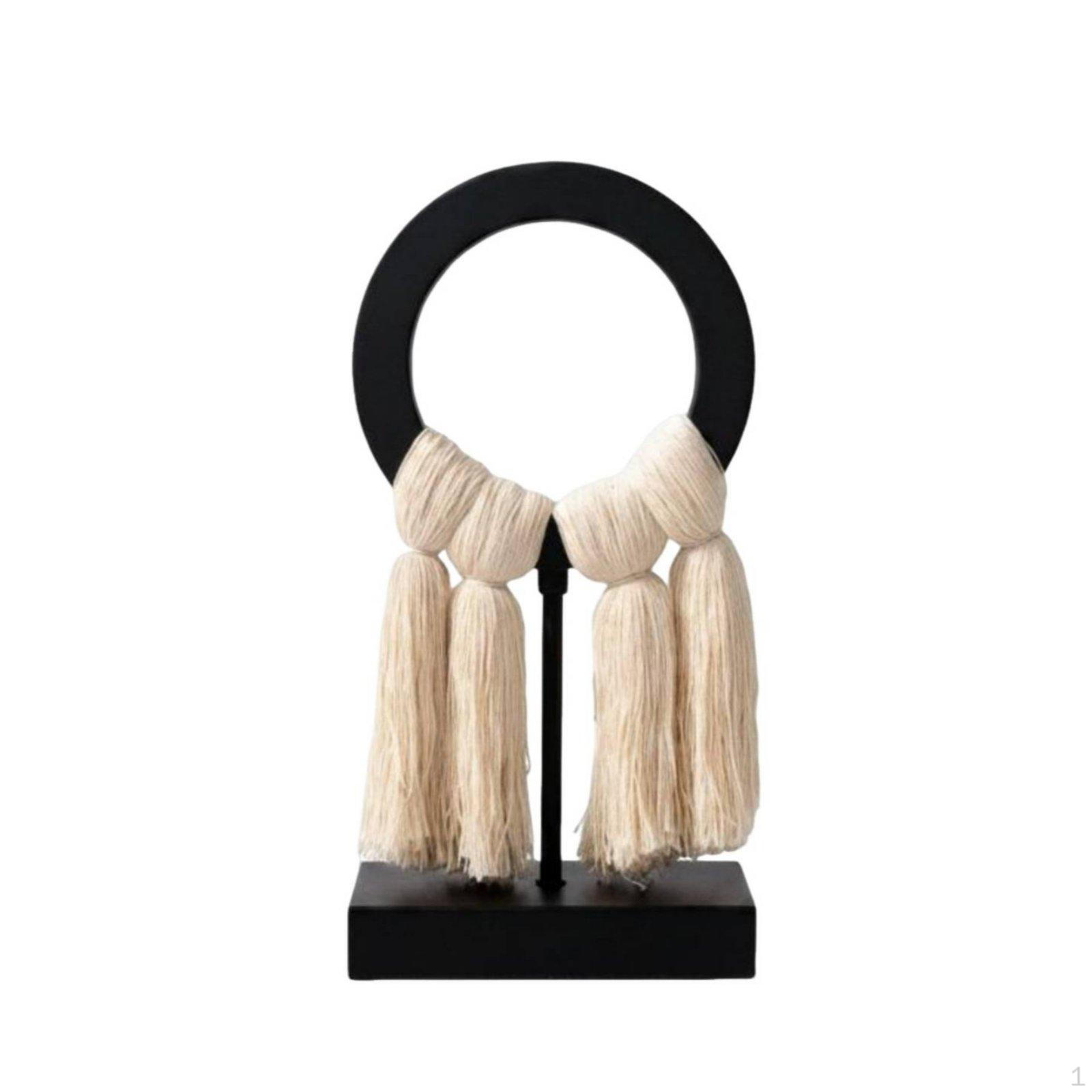 Abstract Tassel Sculpture Tassels Geometric Decor Artistic Display Piece Rustic Elegance Short