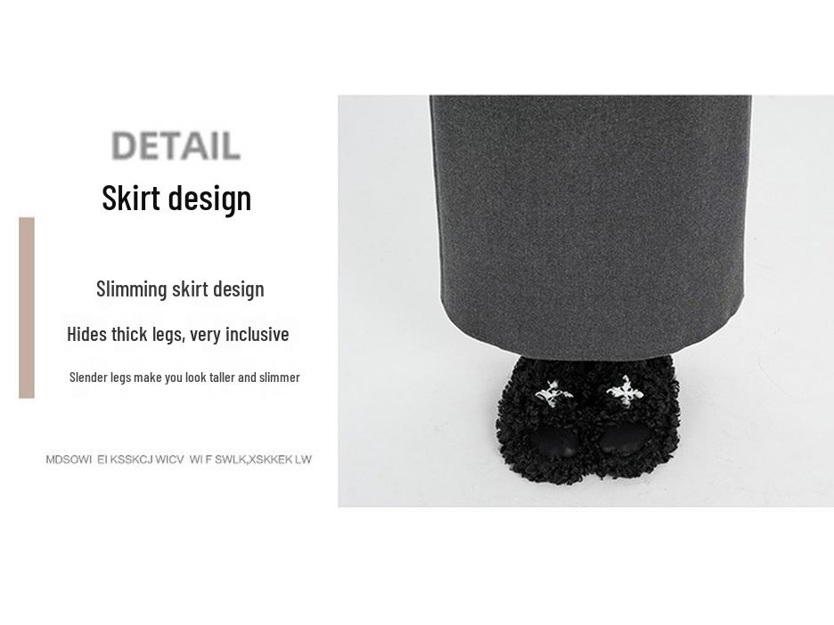 Women's Cashmere Wool Blend Midi Skirt - 2025 Autumn/Winter, Hip-Hugging A-Line with Back Vent