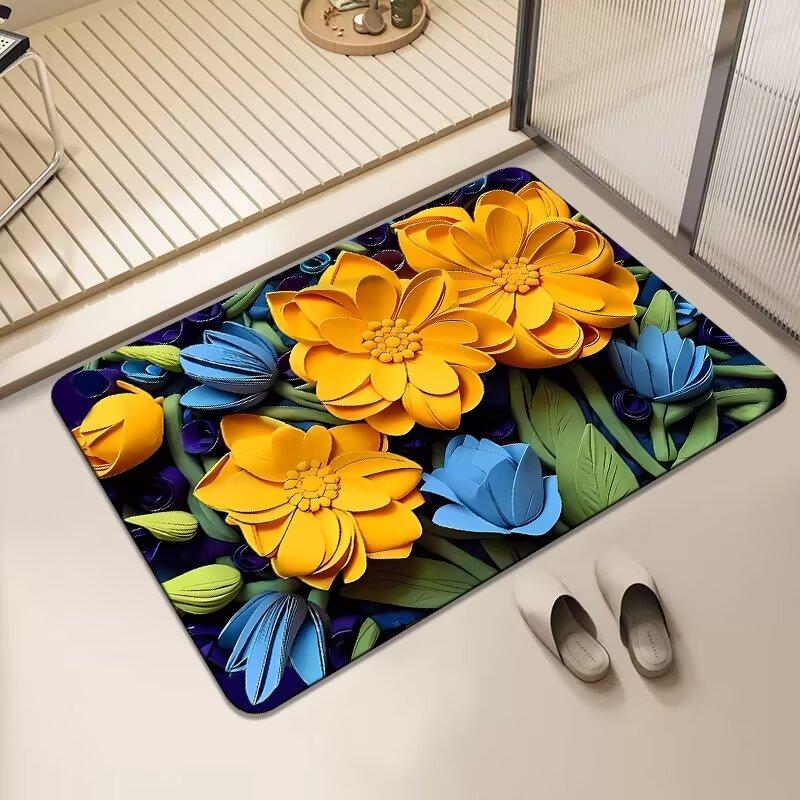 Absorbent floor mat bathroom thickened non-slip mat bathroom foot mat carpet