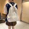 School Bag 2025 New Mori Fresh and Sweet School Bag for College Students Simple and Versatile Backpack Travel Lightweight Solid Color Backpack