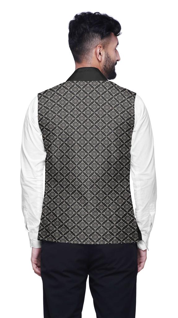 Atasi Artistic Printed Wedding Jackets For Men Nehru Jacket Waist Coat For Wedding & Festive