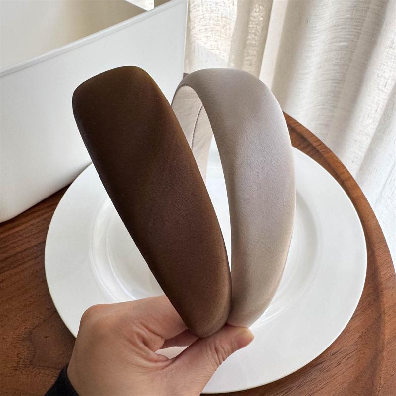 4CM Able Women's Satin Headbands Thick Sponge Padded Hairbands for Ladies Casual Hair Hoops Accessories