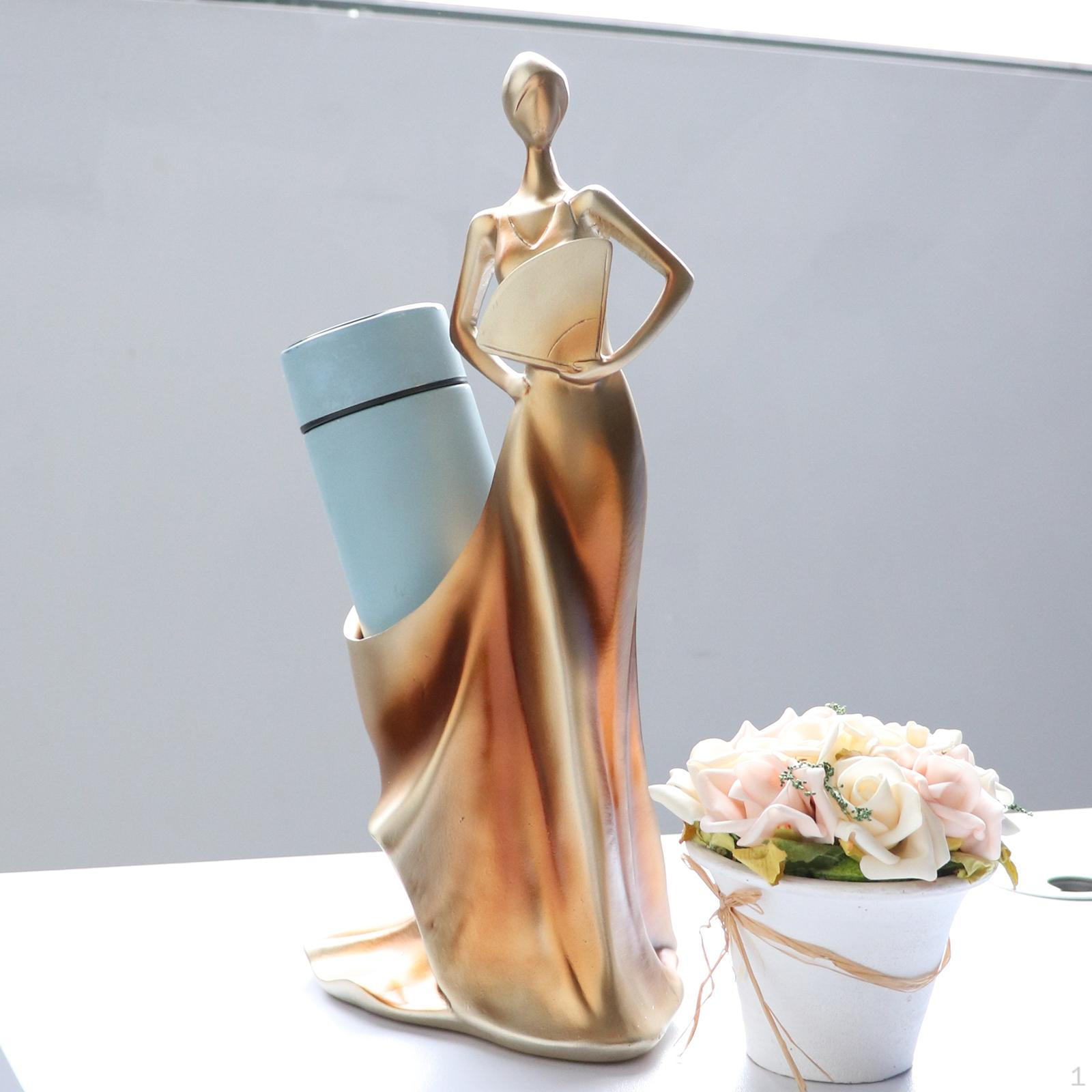 

Прикраса для стелажа, статуетка краси, статуетка зі смоли, ремесла, кухонні прикраси, тримач для однієї пляшки мідний