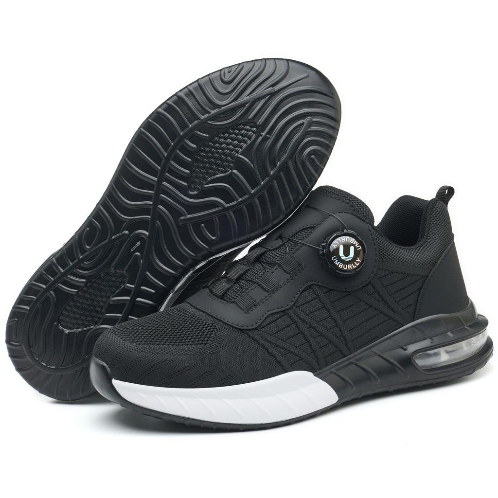 Rotary Buckle Work Boots Safety Steel Toe Men Breathable Safety Shoes Brand Indestructible Shoes Puncture-Proof Work Sneakers