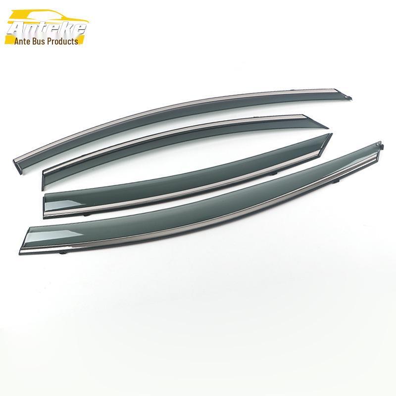 Eighth-Generation Sonata Rain Guards with 3D Stainless Steel Trim: Decorative Exterior Accessories.