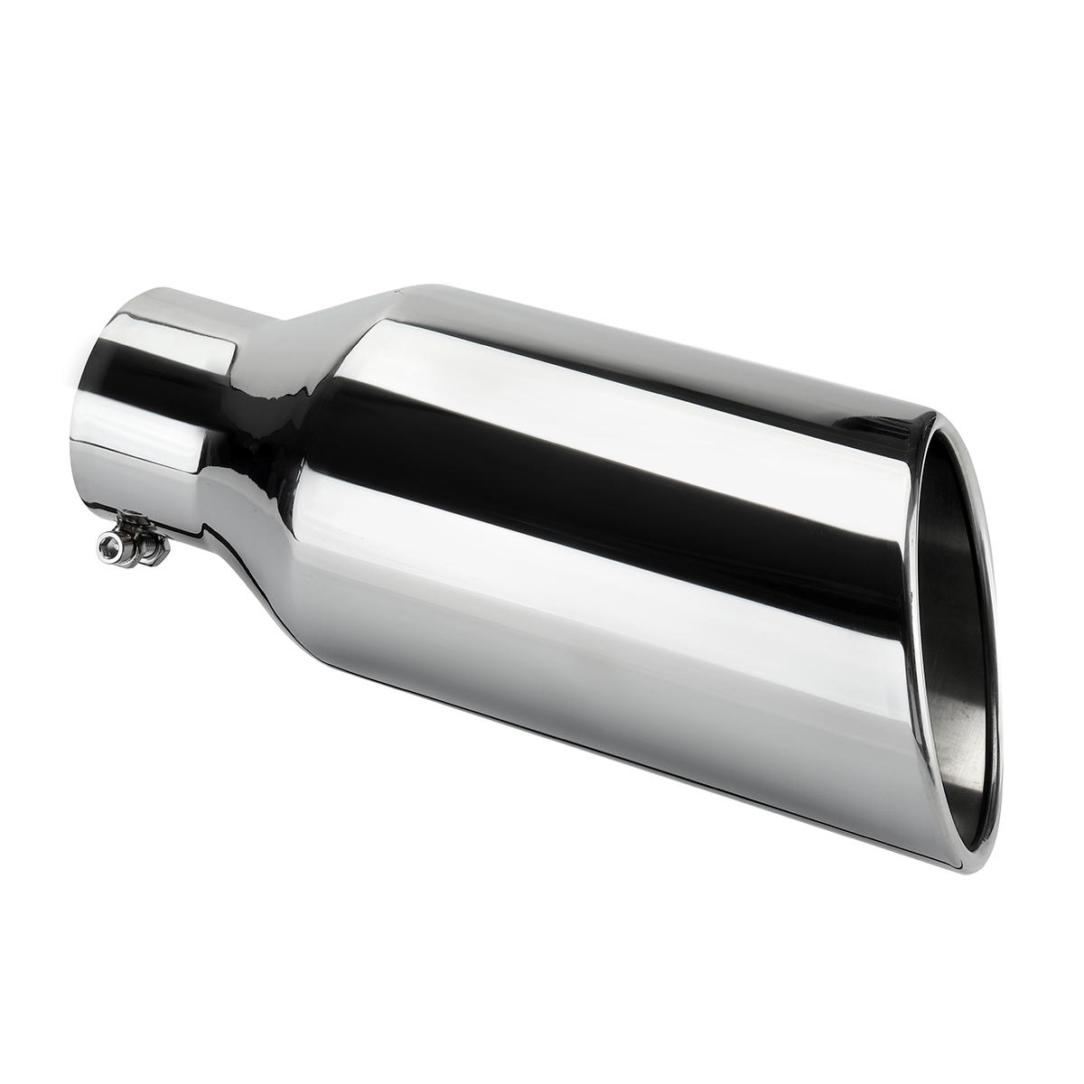 

Universal Exhaust Tip 12inch Length 3inch Inlet 5inch Outlet Tailpipe Anti-Corrosive Car Straight Exhaust Tail Throat Pipe серебряный