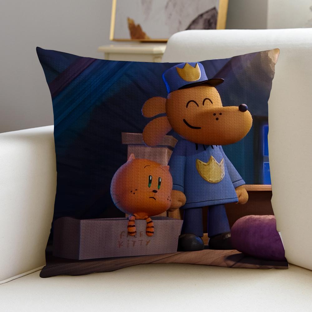 Funny DDog ManS Cushion Cover Breathable and skinfriendly linen pillowcase square removable and washable cushion