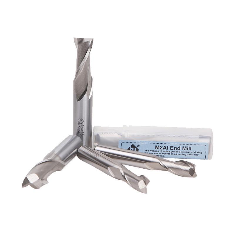 Heye National Standard 4-Flute Carbide Steel End Mill 5-25mm, Straight Shank, White Finishing