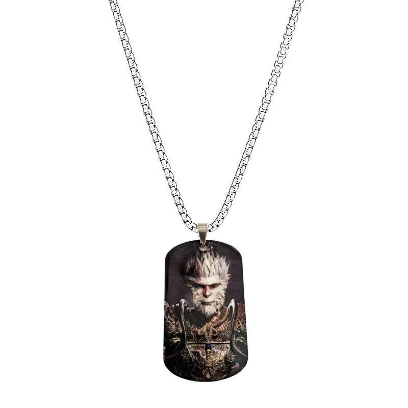 Stylish Black Myth Wukong Pendant Necklace For Men And Women Trendy Fashion Accessory