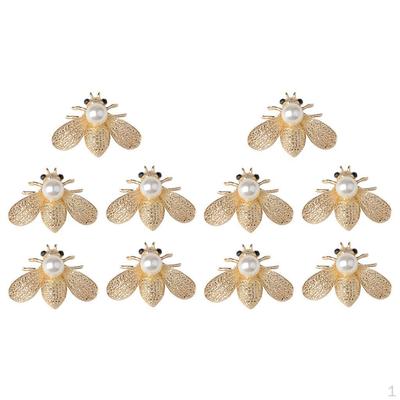 10Pcs Bee Shape Alloy Flatback Decorative Embellishments Craft