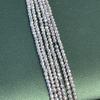 5String, Sparkling Lavender Gray Iridescent Plated Glass Beads 2mm/3mm, Dainty Loose Beads for DIY Minimalist Fairycore Bracelet Jewelry Making 38cm