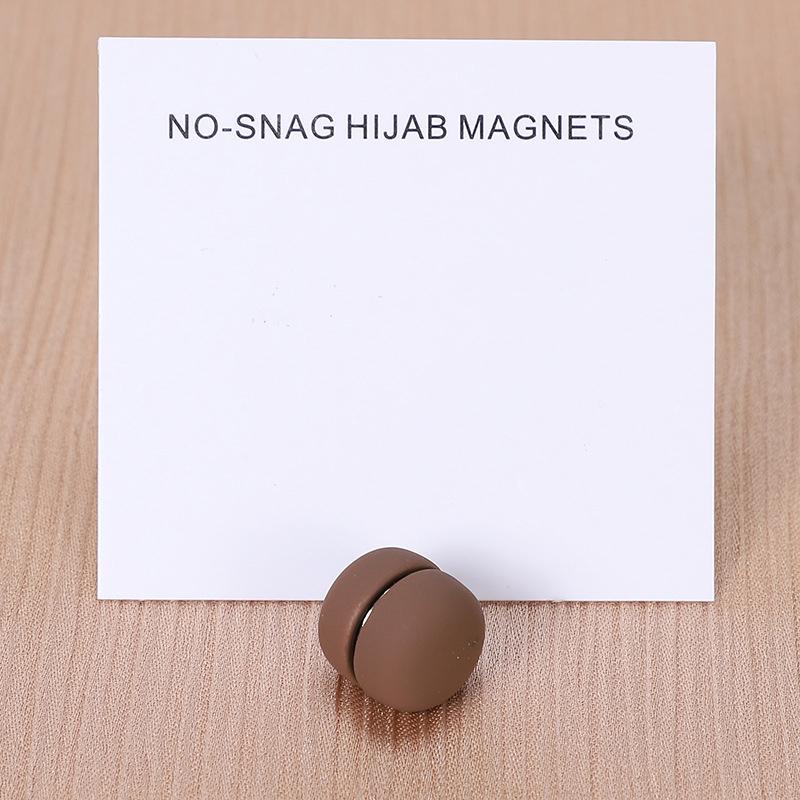 1 Pair Matte Magnet Hijab Pins Magnetic Brooch Headscarf Women Shawl Strong Magnetic Button Headscarf Accessories Mix Color