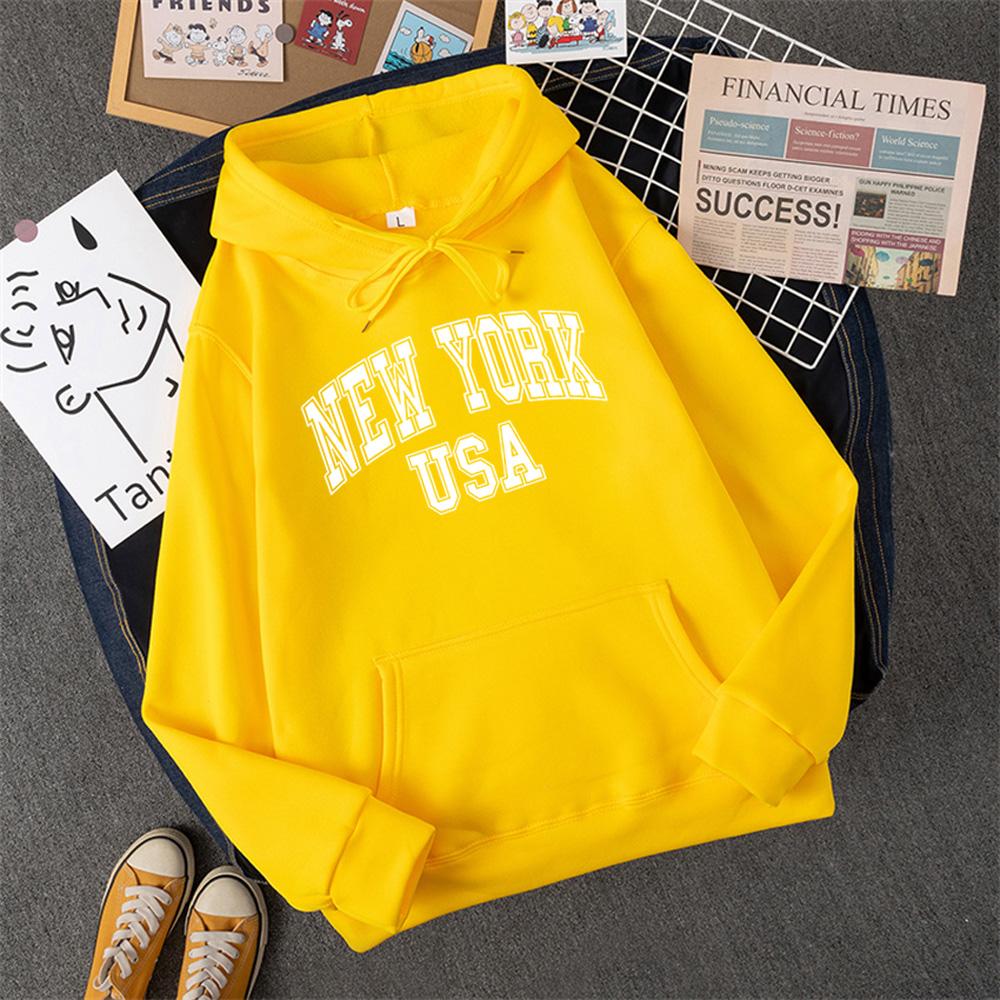 NEW YORK SUA femei Hoody Street Casual Loose hanorac toamna fleece cu glugă hip hop o-neck îmbrăcăminte feminină
