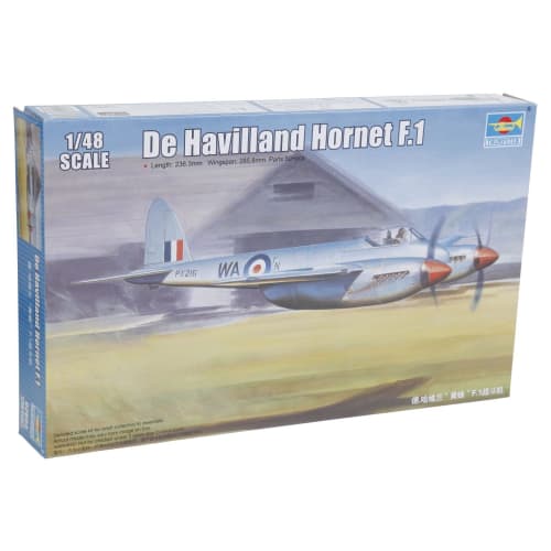 Trumpeter 1/48 scale de Havilland Hornet F.1 plastic model