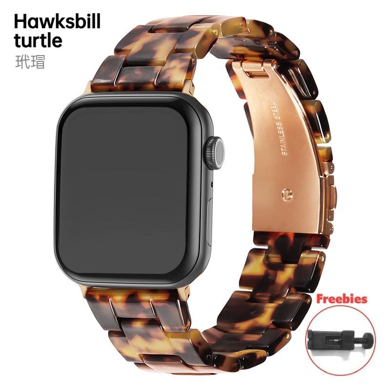 

Ремешок из коричневого леопардового принта из смолы для Apple Watch 46 мм 49 мм 45 мм 40 мм 41 мм 38 мм 42 мм 44 мм Correa Watchband для iwatch 10 9 8 SE 7 6 42mm 44mm 45mm
