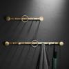 Brushed Gold Towel Hanger Brass Robe Hooks Clothes Hat Hook  Row Robe Hook Bathroom Brass Bath Hardware Set Kitchen Hanger